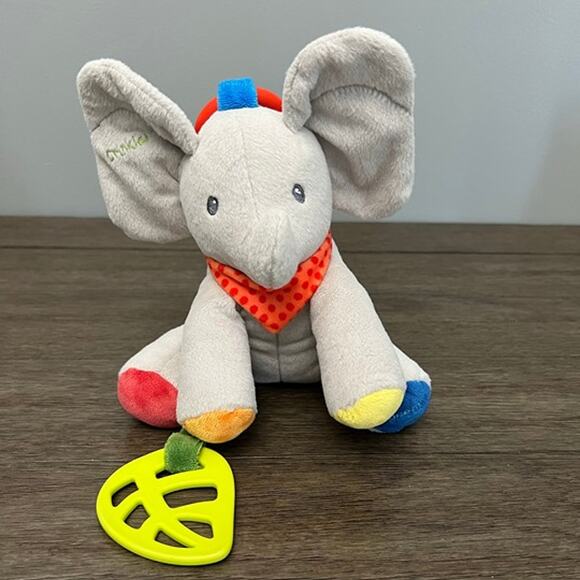 Baby Gund Flappy Baby Elephant with Crinkle Ears, Squeaker/Teether Plush - Picture 1 of 5